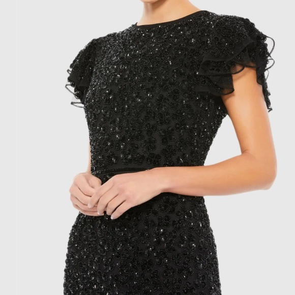 Mac Duggal Black Sequin Maxi Dress - Picture 3 of 6